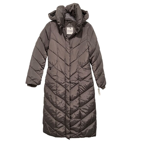 Steve Madden $225 Hooded Puffer Quilted Coat Winter Medium NWT - Picture 2 of 7